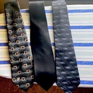 Gently used black neck ties